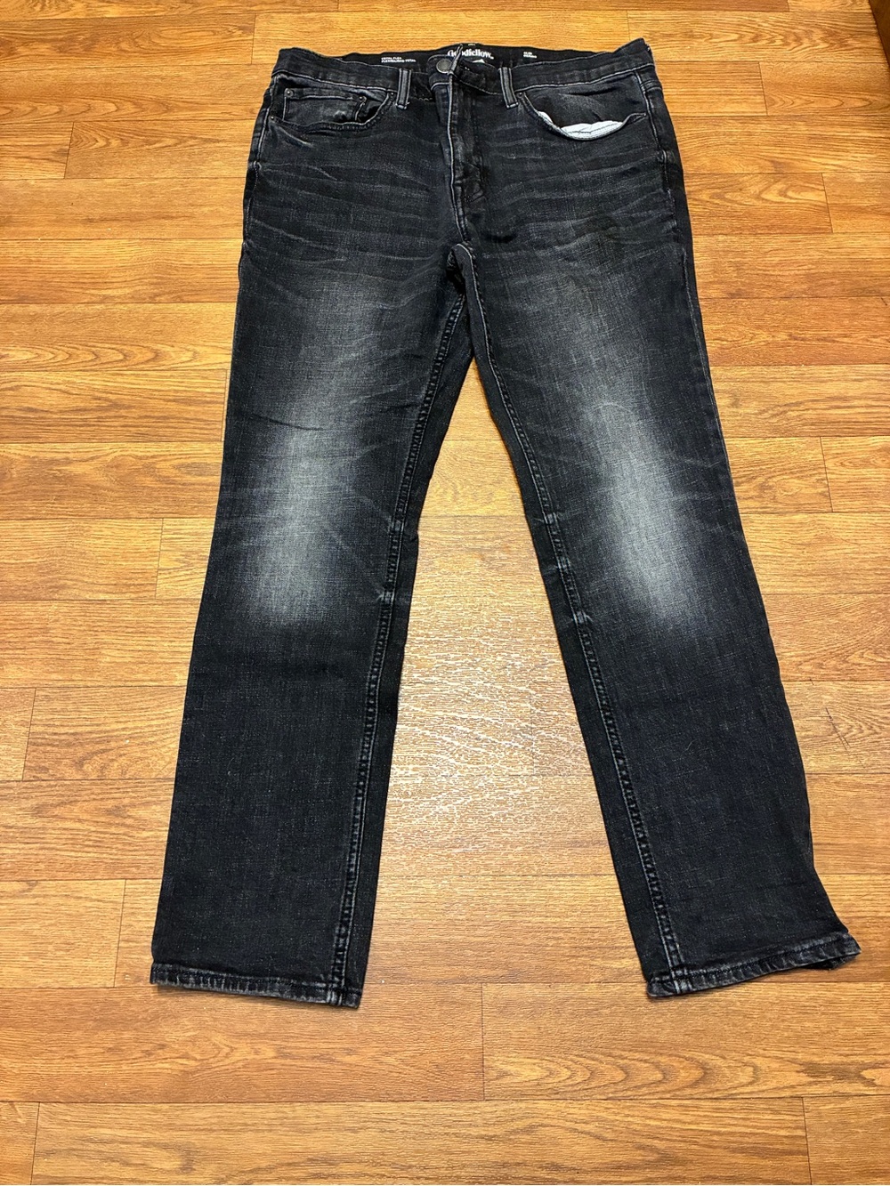 Goodfellow & Co Black Washed Straight Jeans 34 X 29